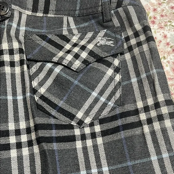 Burberry Blue Label Black, Blue and Gray Plaid Shorts - Picture 6 of 8